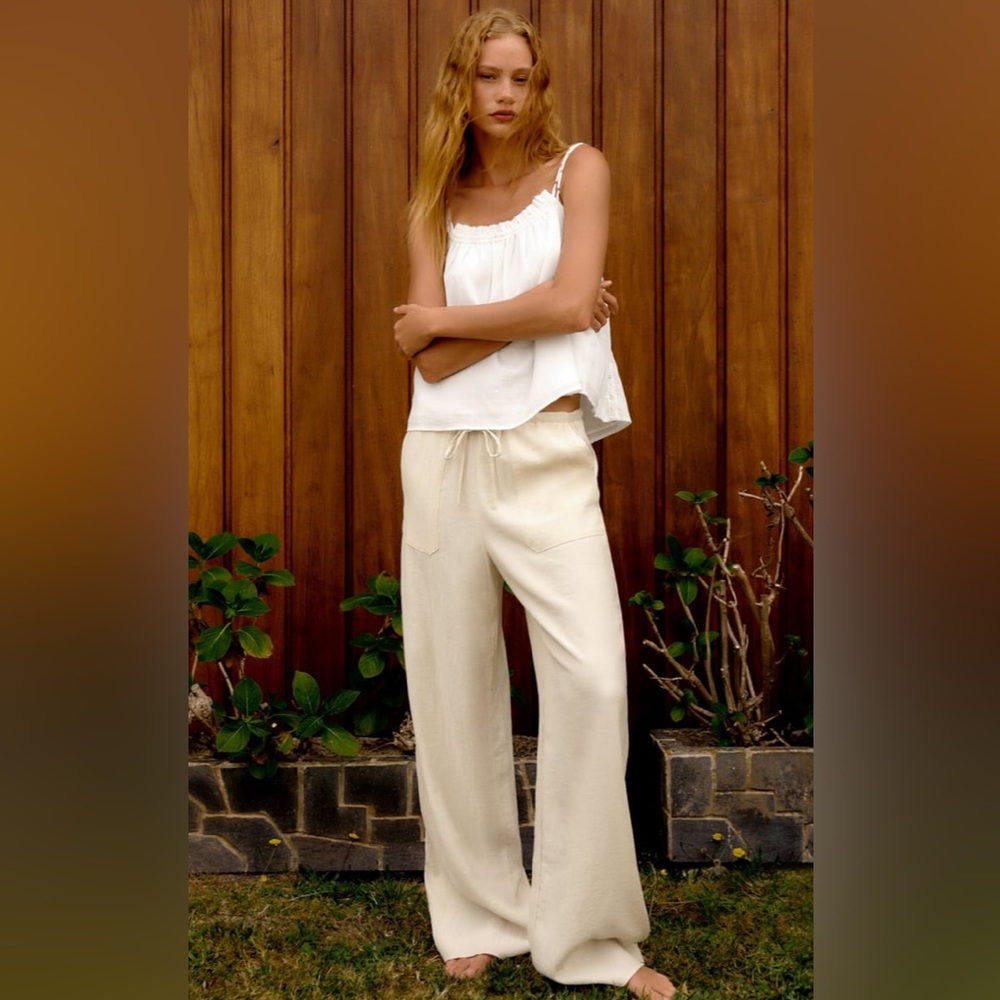 ISO Zara Full Length Pants in Ivory, size M